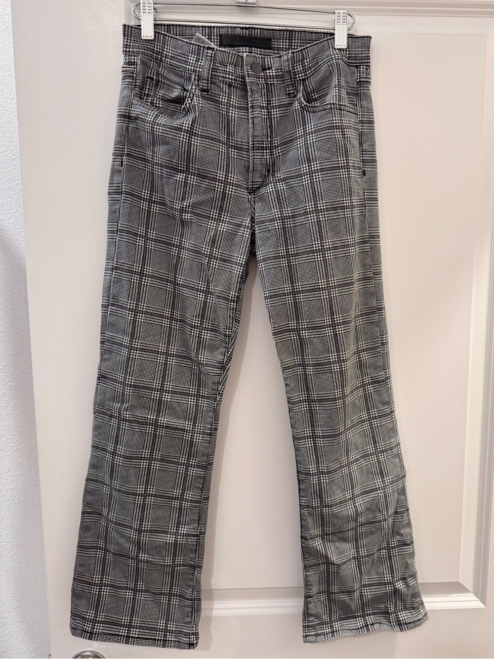 Joe's Jeans Gray Plaid The Callie High Rise Cropped Boot Pants Size 27